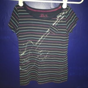 Old Navy striped guitar girls shirt